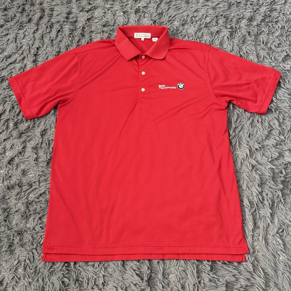 BMW Championship Lightweight Red Golf Polo Men's Size Medium